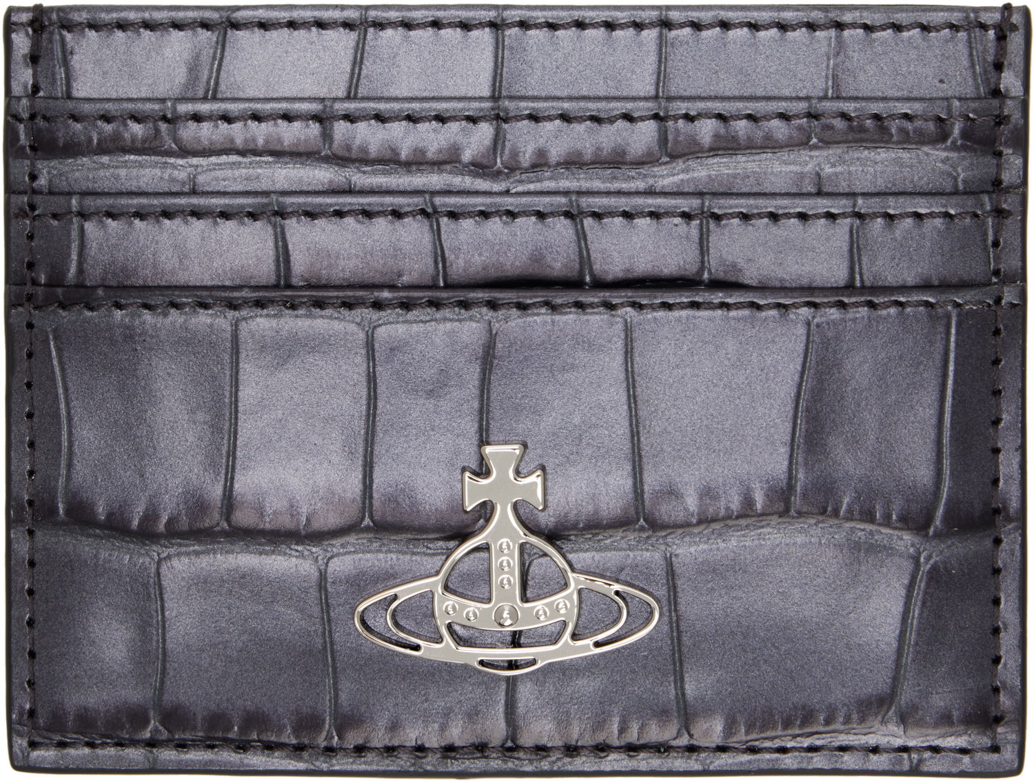 Портфейл Vivienne Westwood Vivienne Westwood Embossed Card Holder Сиво | 54030006W-L00A2-, 0