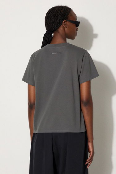 Тениска Maison Margiela MM6 Off-White Spliced Cropped T-Shirt Бяло | S52GC0316 S24311, 2