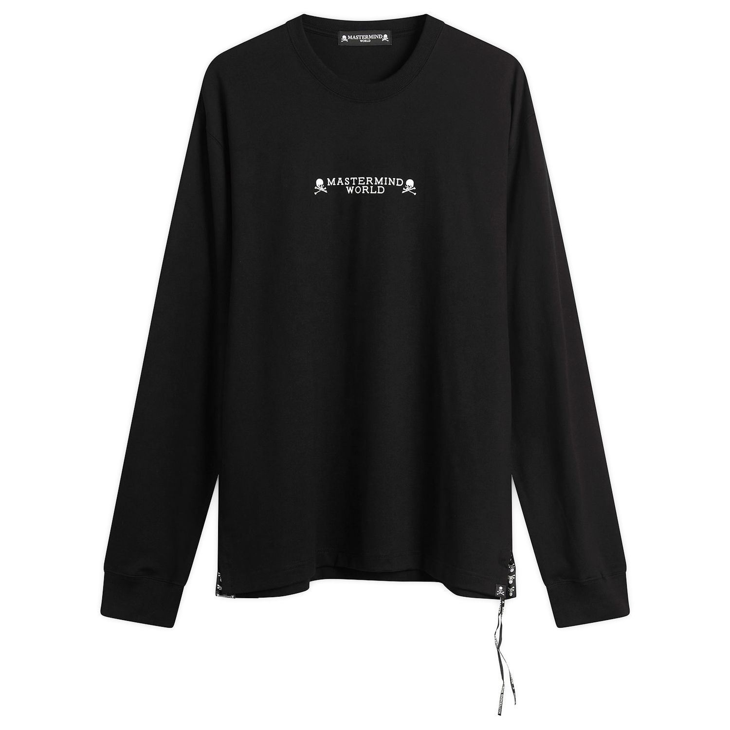 Тениска Mastermind WORLD MASTERMIND WORLD "I Do Not Care" Long Sleeve T-Shirt Черно | MW25S15-TS050-011, 0