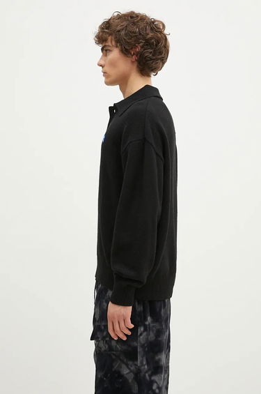 Поло тениска ADER ERROR Black Relaxed Fit Polo Sweater Черно | BM42FYKT0106BK, 1
