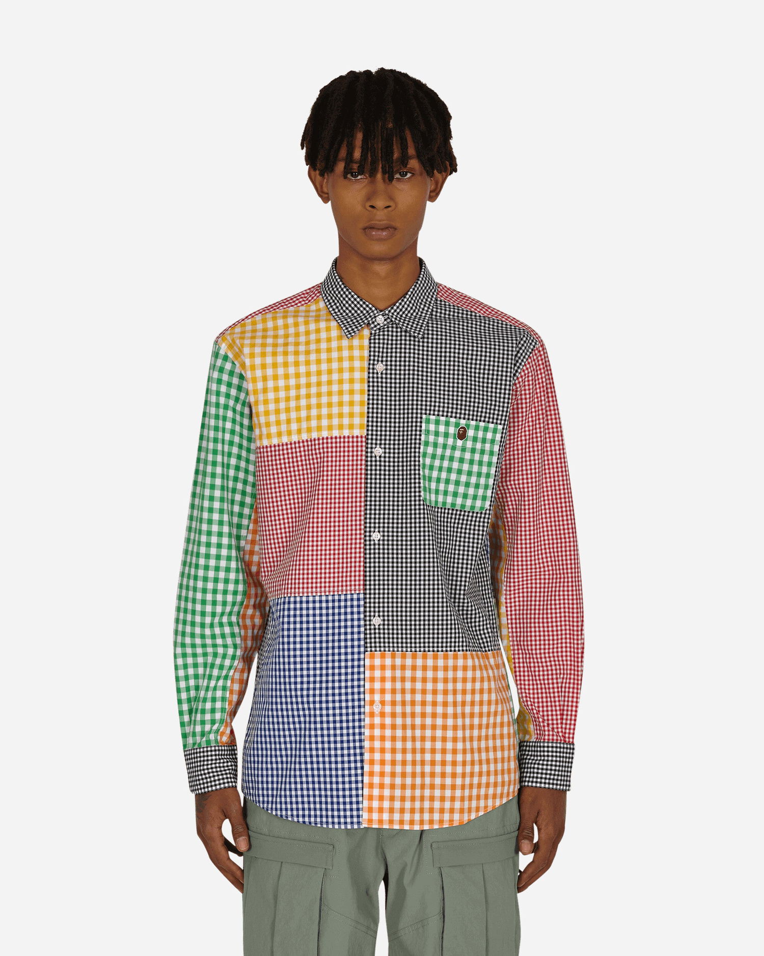 Риза BAPE Patchwork Gingham Longsleeve Shirt Многоцветен | 1H30131001 001, 0
