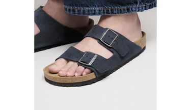 Кецове и обувки Birkenstock Arizona Suede Leather Narrow Fit Тъмно синьо | 1030895, 6