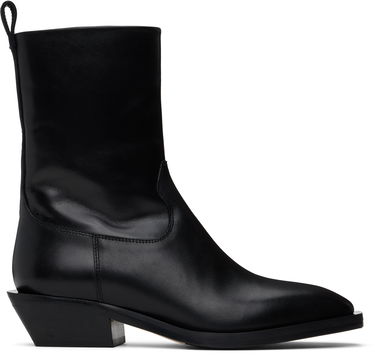 Облекло Aeyde Aeyde Luis Leather Cowboy Ankle Boots Черно | A11-AB-LISS35BL-0122-800-001, 0