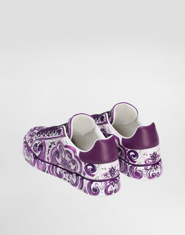 Кецове и обувки Dolce & Gabbana Dolce & Gabbana Portofino Light Strobel Majolica Print Лилаво | CK2330AI396I03TN, 2