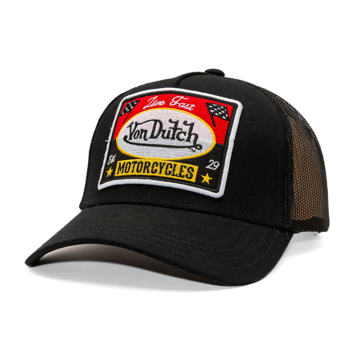 Шапка с козирка Von Dutch Von Dutch Live Fast Trucker Cap Черно | VD/0/CAS1/BLACKY1B, 0