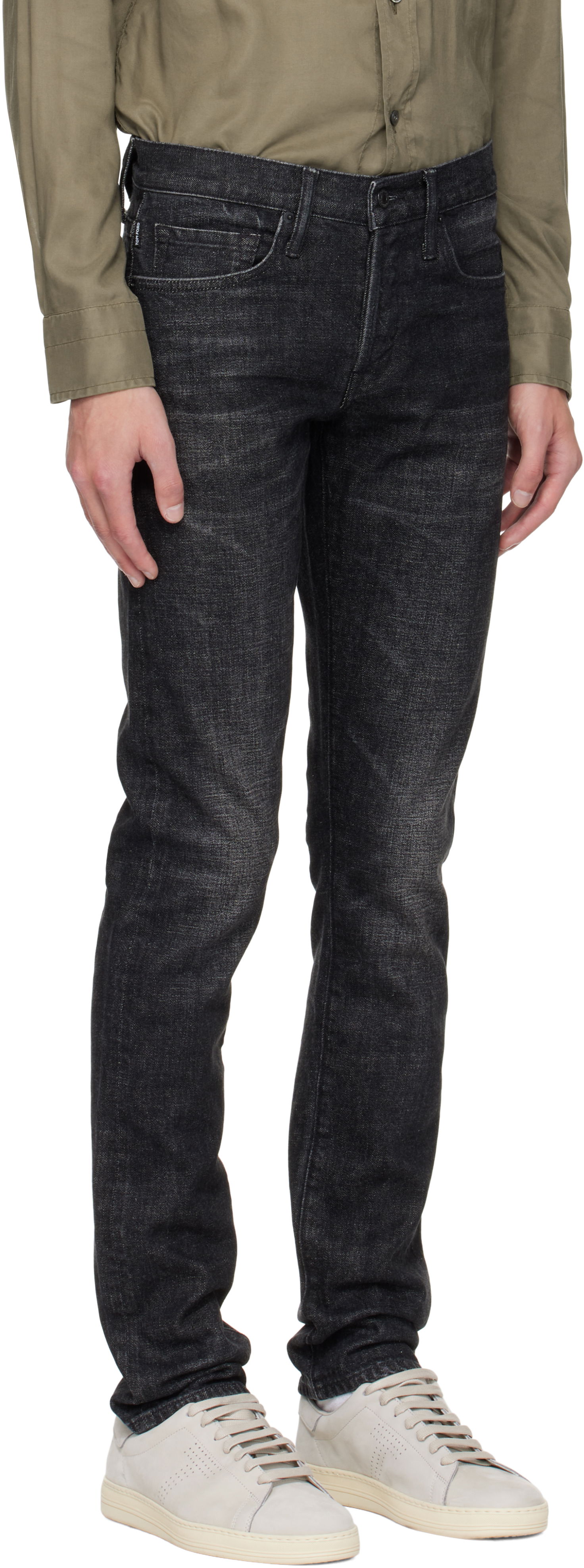 Дънки Tom Ford TOM FORD Slim Fit Selvedge Jeans Черно | DPS001-DMC076, 1