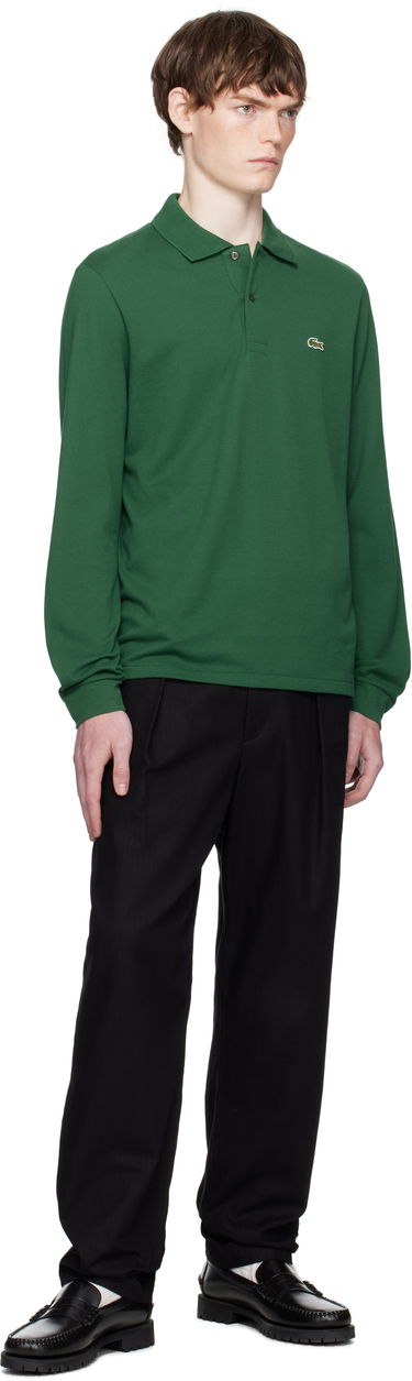 Поло тениска Lacoste POLO CLASSIQUE L.12.12 À MANCHES LONGUES Зелено | L1312-132, 4