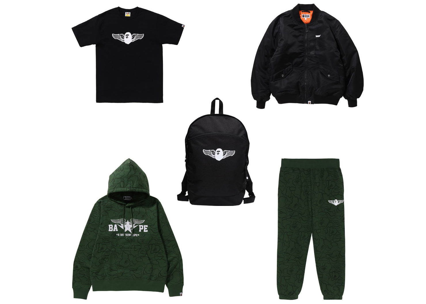 Чанта през рамо BAPE Happy New Year Military Bag Зелено | 1J20-182-001, 0