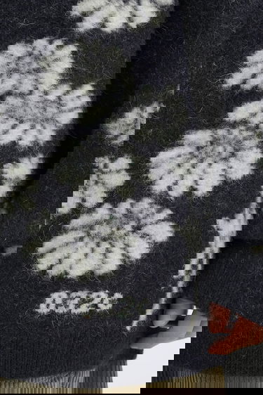 Пуловер 032C Melting Daisies Wool Blend Polo Sweater Тъмно синьо | F25.URK.0432.000, 3