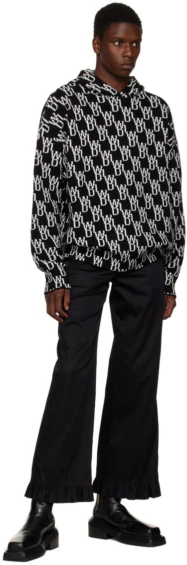 Суитчър We11done We11done Jacquard Knit Hoodie Черно | WD-KT3-22-628-U-BK, 3