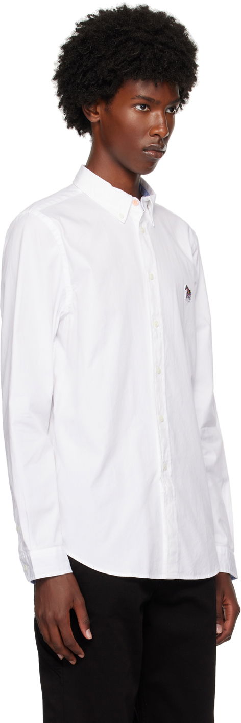 Риза Paul Smith PS Paul Smith Zebra Oxford Shirt Бяло | M2R-599R-FZEBRA-01, 1