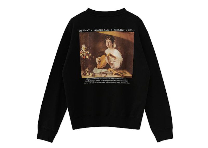 Суитчър Off-White Caravaggio Back Print Crewneck Sweatshirt Black Черно | OMBA025F21FLE0081084, 0