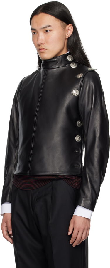 Яке Enfants Riches Déprimés Enfants Riches Déprimés Leather Fencing Jacket Черно | 040-246, 3