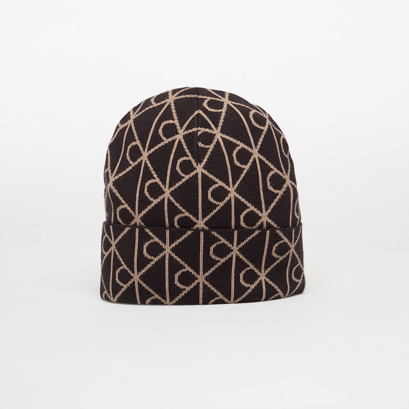 Шапка CALVIN KLEIN Calvin Klein Emblem Aop Fine Knit Beanie Кафяво | LV04D8050G UB1