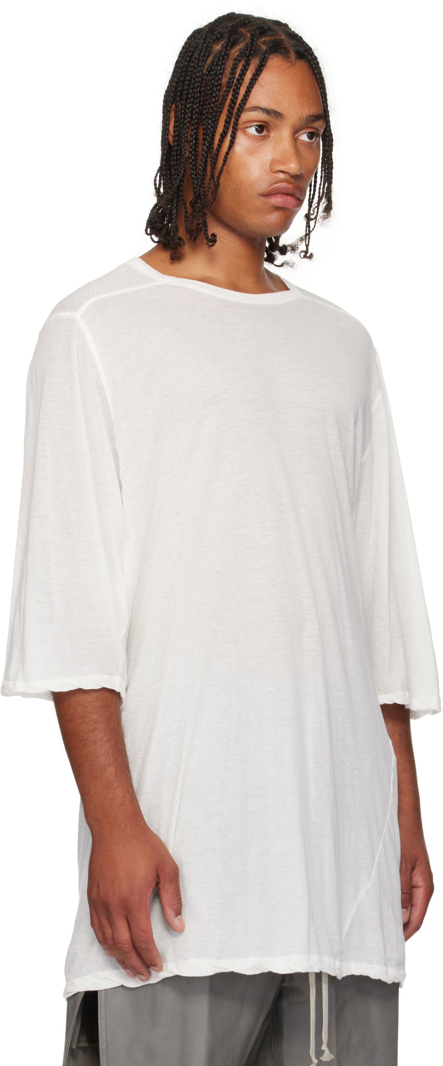 Тениска Rick Owens Rick Owens Concordians Jumbo Short Sleeve T-Shirt Бяло | RU02E1274 UC, 1