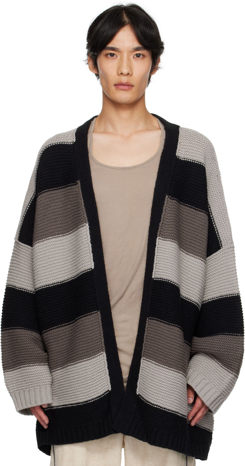 Пуловер Rick Owens Rick Owens Concordians Pitti Striped Knit Cardigan Многоцветен | RU02E1685 KWV