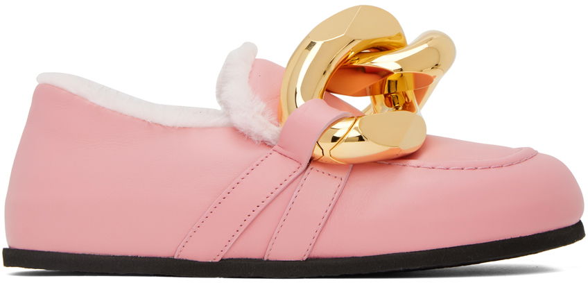 Кецове и обувки JW Anderson JW Anderson Shearling Chain Loafers Розово | ANW39000C, 0