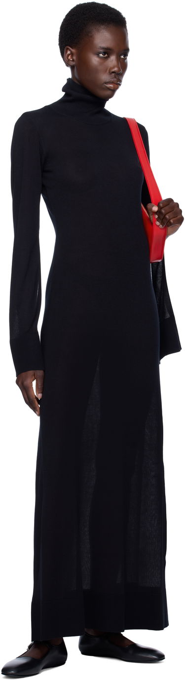 Pокля TOTEME TOTEME Slit Sleeve Knit Maxi Dress Черно | 253-WRD0236-YA0079, 3
