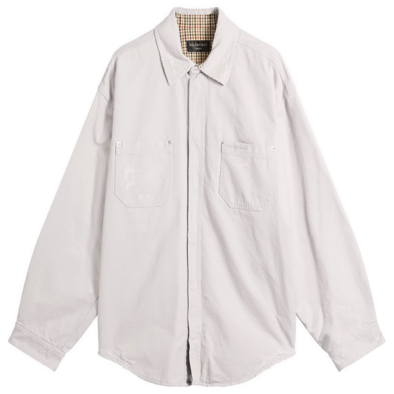 Риза Balenciaga Heavy Cotton Workwear Overshirt, Size Large Бяло | 839085-TRP15-1400, 0