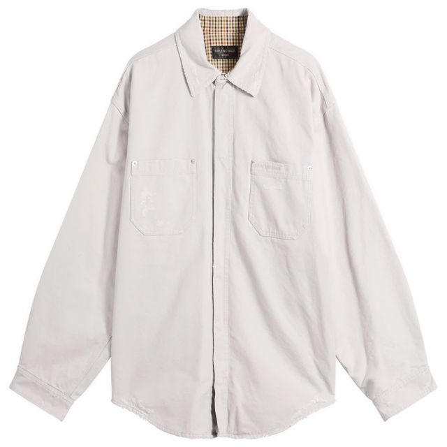 Heavy Cotton Workwear Overshirt, Size Large
