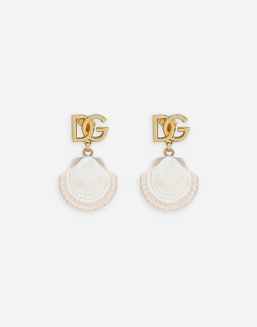 Обеци Dolce & Gabbana Gold-tone Shell Dangle Earrings Металик | WEQ6A1W1111ZOO00