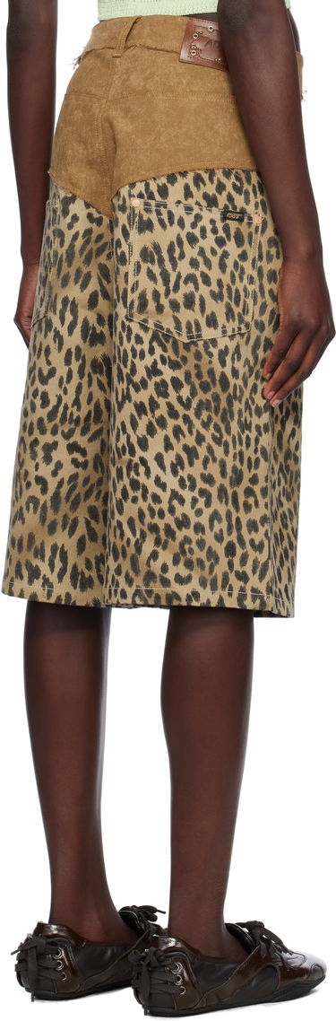 Къси панталони Andersson Bell Oxford Combo Leopard Shorts Бежово | apa821w, 2