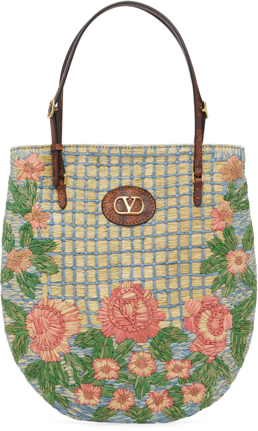 Голяма пазарска чанта Valentino Flat Panier de Fleurs Tote Многоцветен | 7W2B0S05CSD