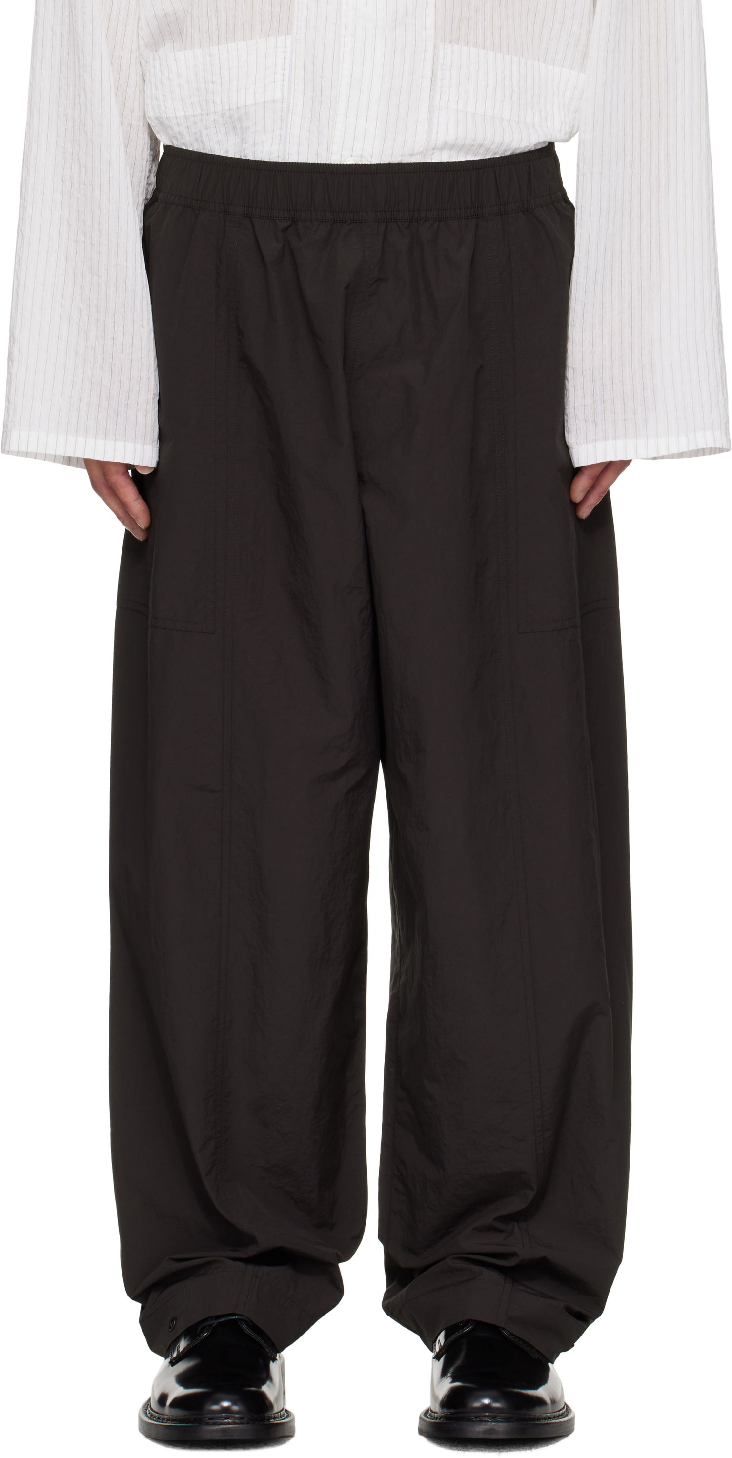 Панталони Studio Nicholson Studio Nicholson Ashi Wide Leg Trousers Черно | ASHI SNM - 1270, 0