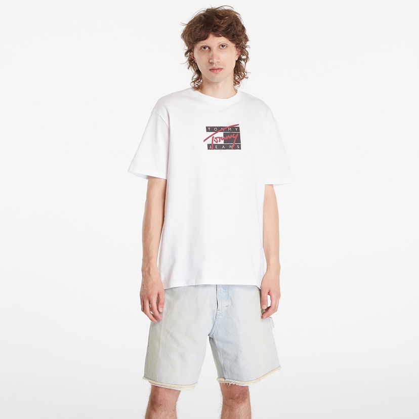 Тениска Tommy Hilfiger Regular Street Flag Tee White Бяло | DM0DM18528 YBR