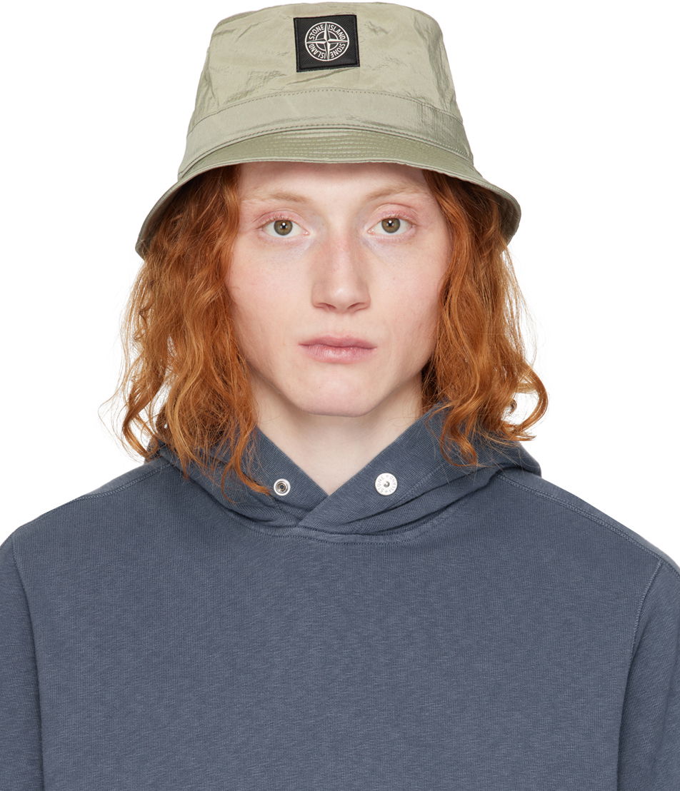Шапка Stone Island Nylon Metal Bucket Hat "Khaki" Зелено | 801599376, 0