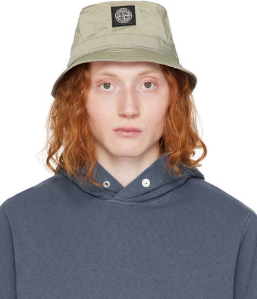 Шапка Stone Island Nylon Metal Bucket Hat "Khaki" Зелено | 801599376, 0