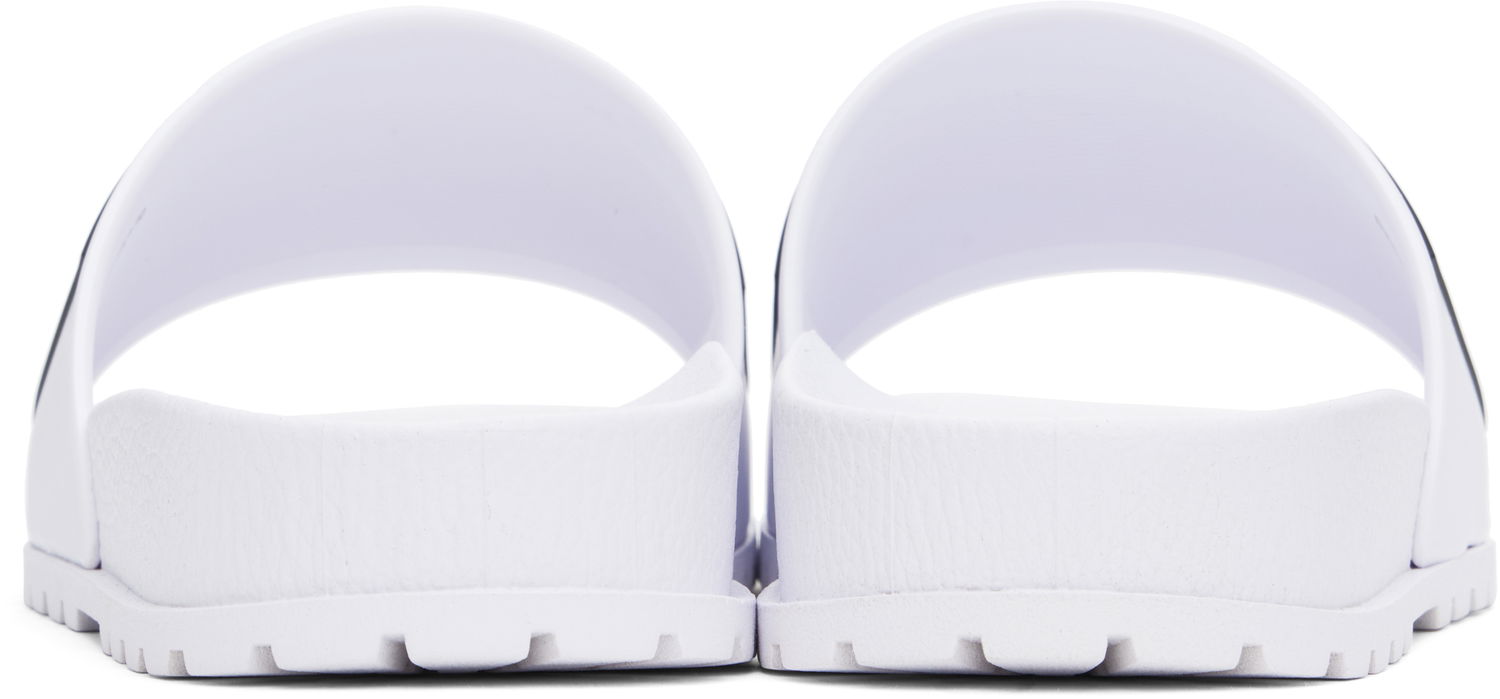 Кецове и обувки Versace Versace Jeans Couture Logo Shelly Pool Slides Бяло | E78VA3SQ2_E71352, 1