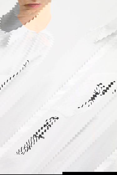 Риза WOOD WOOD Rofus Oversized Relaxed Print Shirt Бяло | 12435315.1226, 3