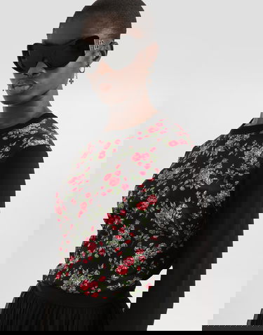 Пуловер Dolce & Gabbana Small Rose Bouquets-print Silk And Satin Pullover Многоцветен | FXX31TJBSOPHN5XP, 3