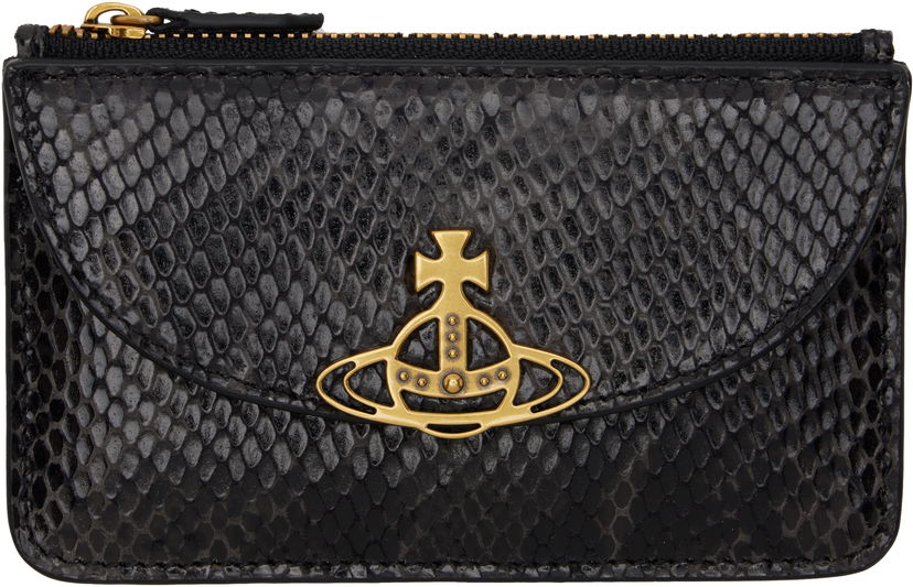 Портфейл Vivienne Westwood Half Moon Card Holder Черно | 5402000DW-L007Y-