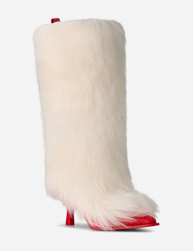 Кецове и обувки UGG Ambush Fur Heel Boots Бяло | 1176810-WHRD, 1