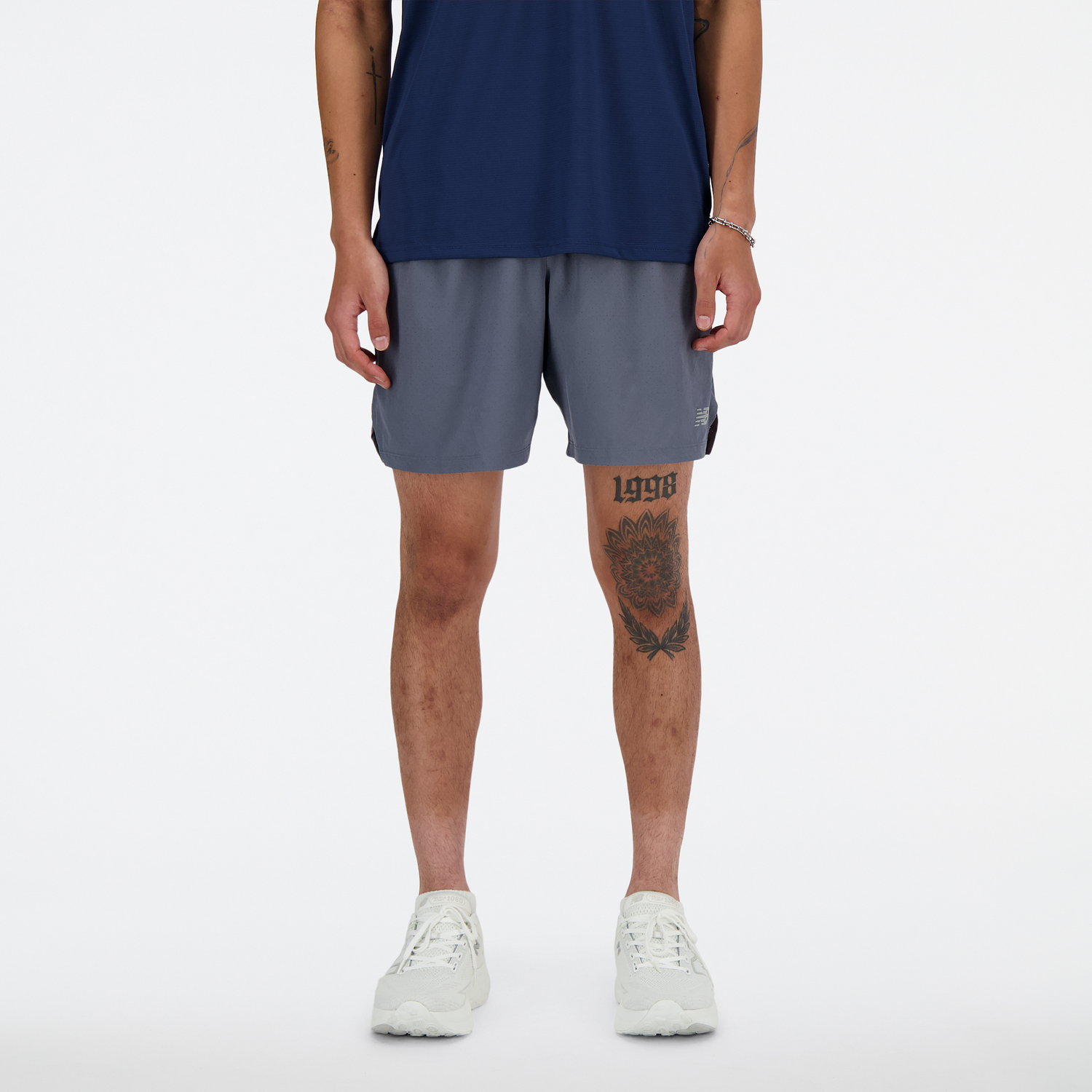 Къси панталони New Balance Impact Run 5 Inch Short Сиво | NBMS41283GT, 0