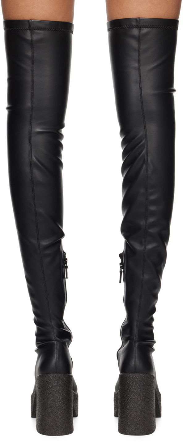 Кецове и обувки Stella McCartney Stella McCartney Skyla Thigh-High Platform Boots Черно | 596408W1CV0, 1