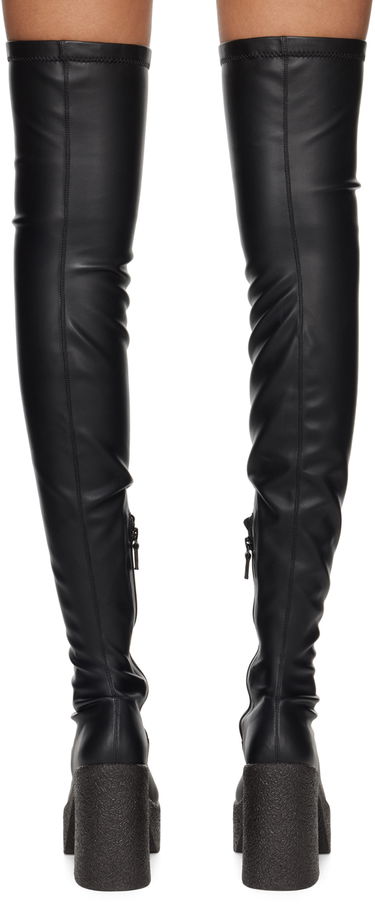 Кецове и обувки Stella McCartney Stella McCartney Skyla Thigh-High Platform Boots Черно | 596408W1CV0, 1