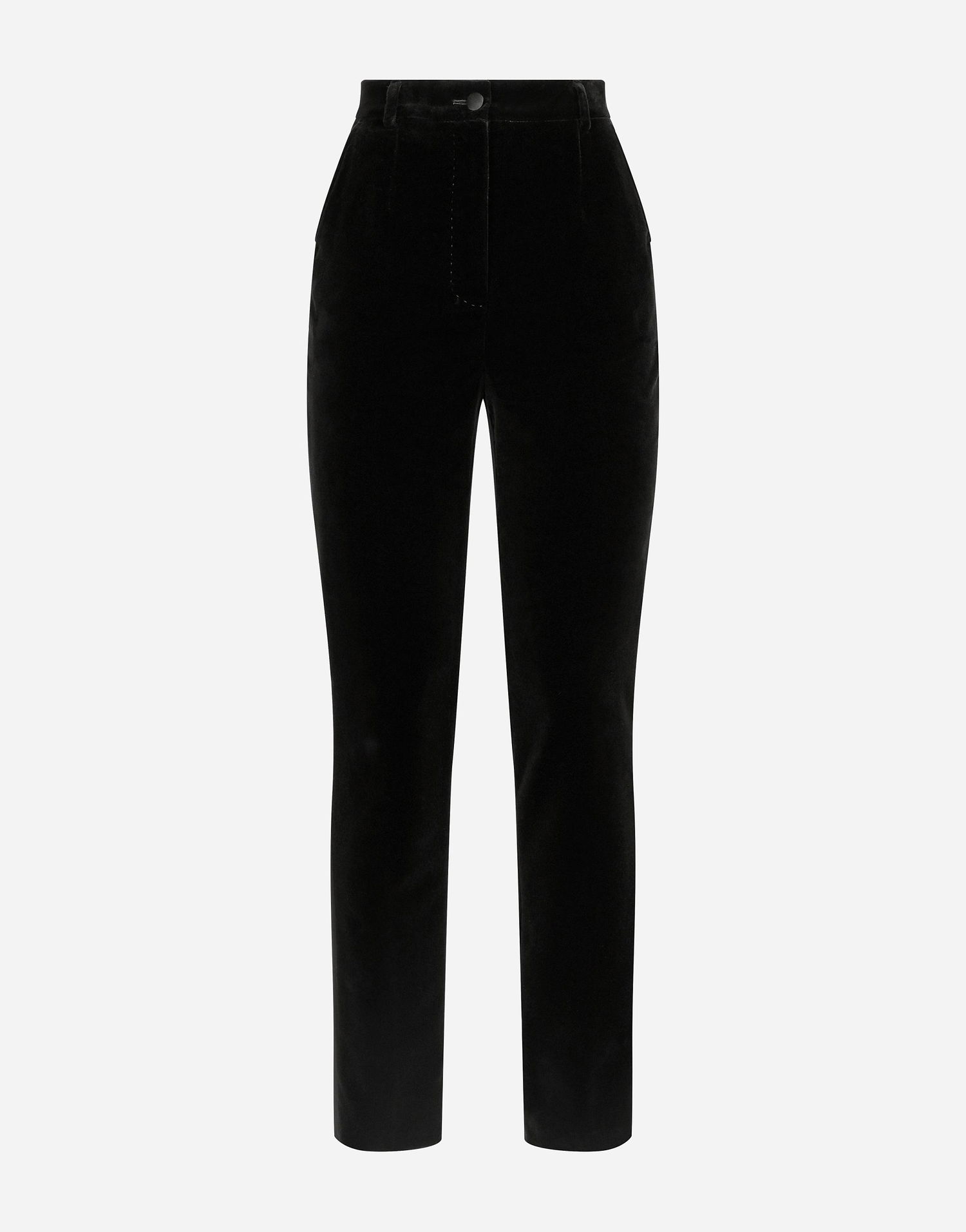 Панталони Dolce & Gabbana Tailored Velvet Tuxedo Pants Черно | FTC71TFUVG7N0000_1, 0