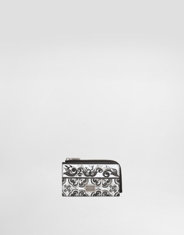 Dolce & Gabbana Calfskin Majolica Print Card Holder