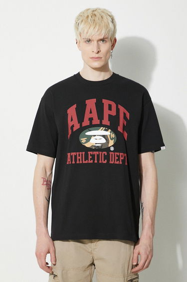 Тениска AAPE by A Bathing Ape AAPE College Theme Graphic T-Shirt Черно | ALT1390, 0