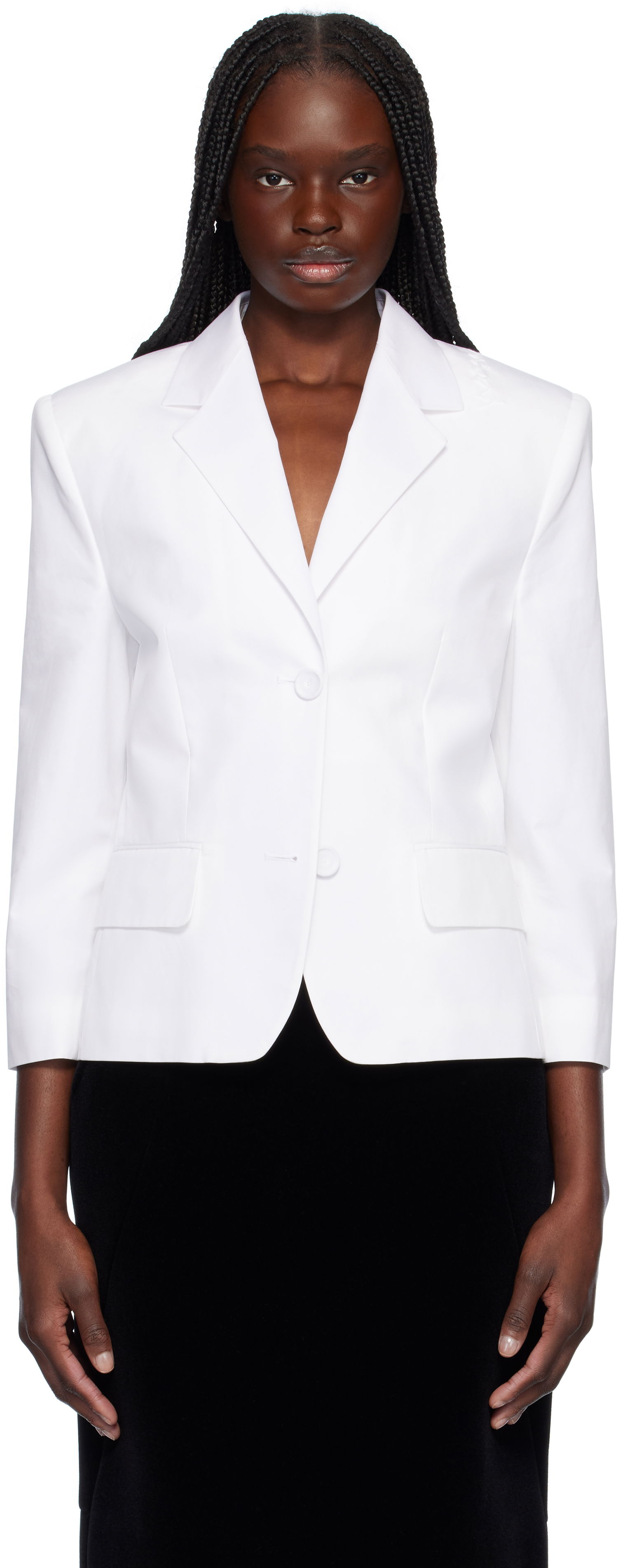 Яке Marni Marni Poplin Single-Breasted Blazer Бяло | GIMA0287SU TCY65, 0