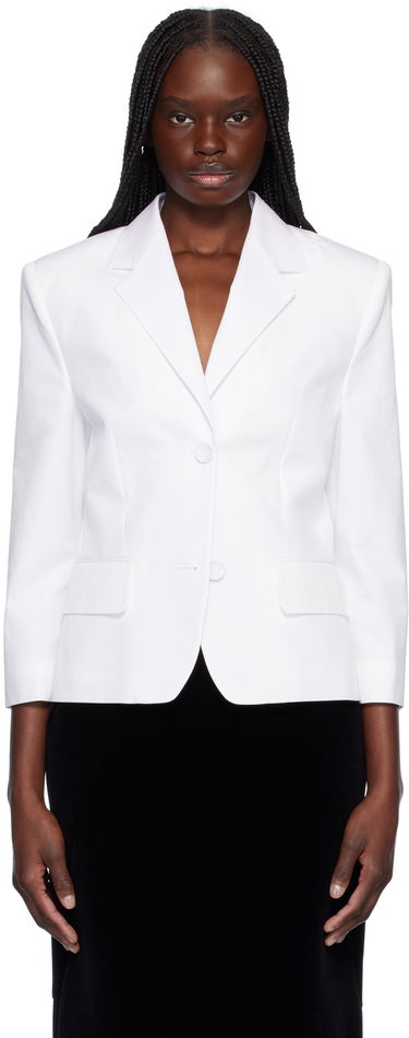 Яке Marni Marni Poplin Single-Breasted Blazer Бяло | GIMA0287SU TCY65, 0