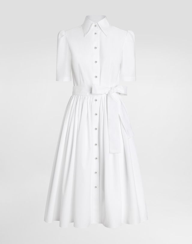 Dolce & Gabbana Cotton Calf-Length Shirt Dress