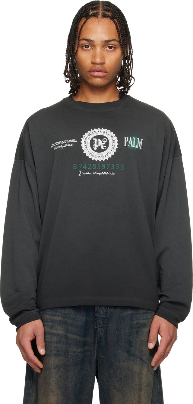 Dollar Graphic Long Sleeve T-shirt