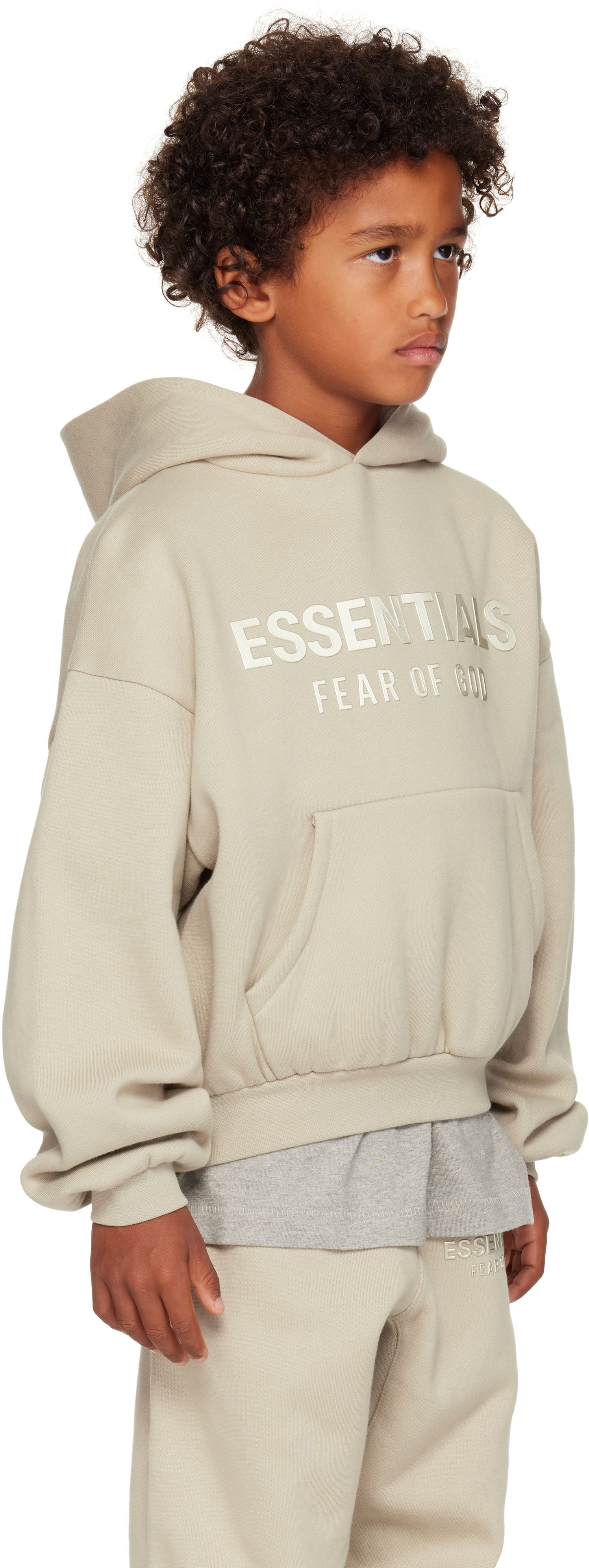 Суитчър Fear of God ESSENTIALS Kids Fleece Hoodie Бежово | 785SP252046K, 1