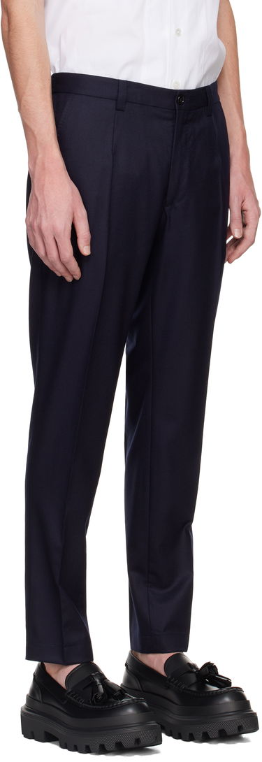 Панталони Dolce & Gabbana Tailored Flannel Trousers Синьо | GW13ETFU21Q, 1