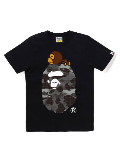 Тениска BAPE Grid Camo Milo on Big Ape Tee Черно | 2I80-210-005