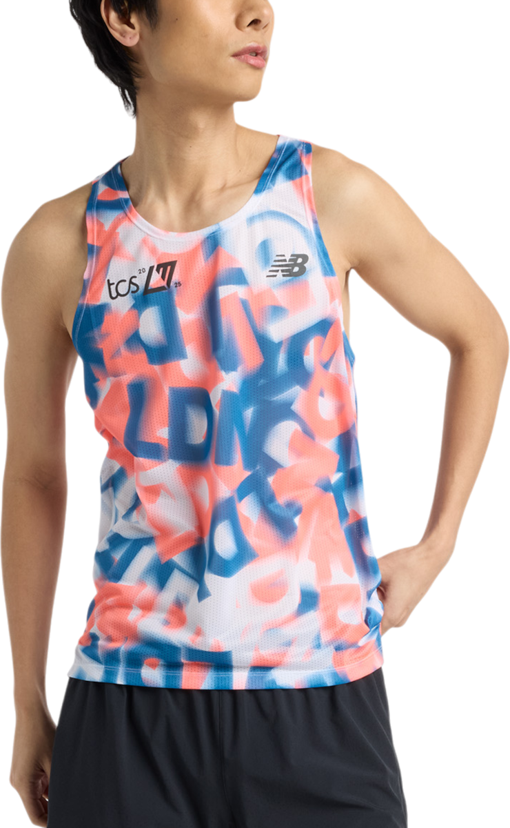 Потник New Balance London Edition Printed Running Singlet Многоцветен | mt51297d-mlt